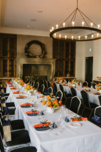 Rehearsal setting Wedding event decor